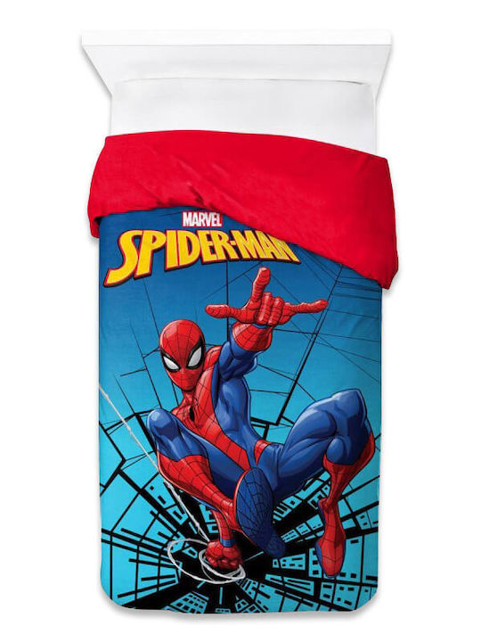 Παιδικό Κουβερτοπάπλωμα Μονό Spiderman Μπλε 160x250εκ.