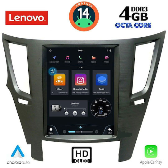 Lenovo Car Audio System for Subaru Legacy / Outback 2009-2014 (Bluetooth/USB/WiFi/GPS/Apple-Carplay/Android-Auto) with Touch Screen 5.1"