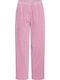 Women's Fabric Trousers with Elastic Loose Fit Pink