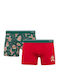 Herren Boxershorts Rot mit Mustern 2Packung