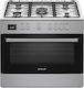 Ravanson Chef Modern Aragaz 110lt Cu Plite Pe Gaz Lățime 90cm Inox