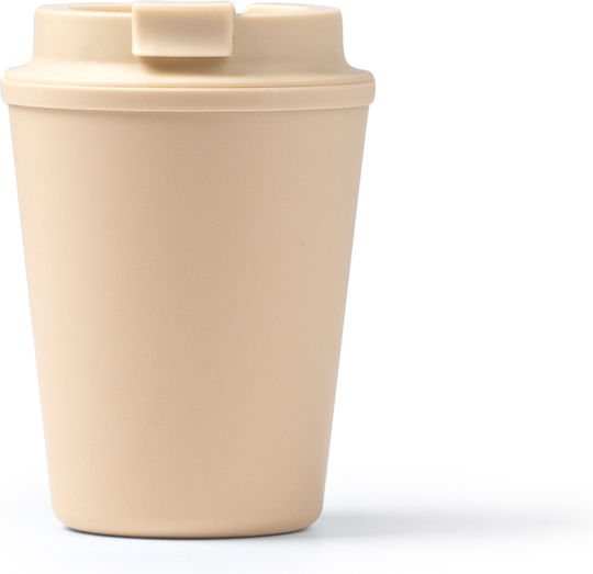 Oklan Mug Ceramic with Lid Beige 300ml