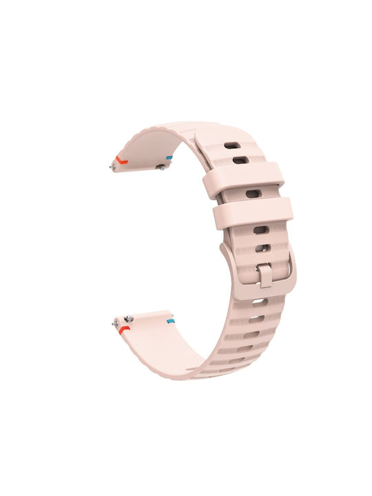 Silicone Strap Wavy Dotted Stitched Garmin Venu 2 Plus Rose Pink