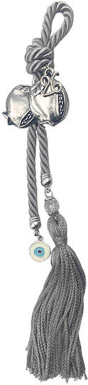 Marhome Hanging Lucky Charm Pomegranate Gray made of Metal 25cm 1pcs