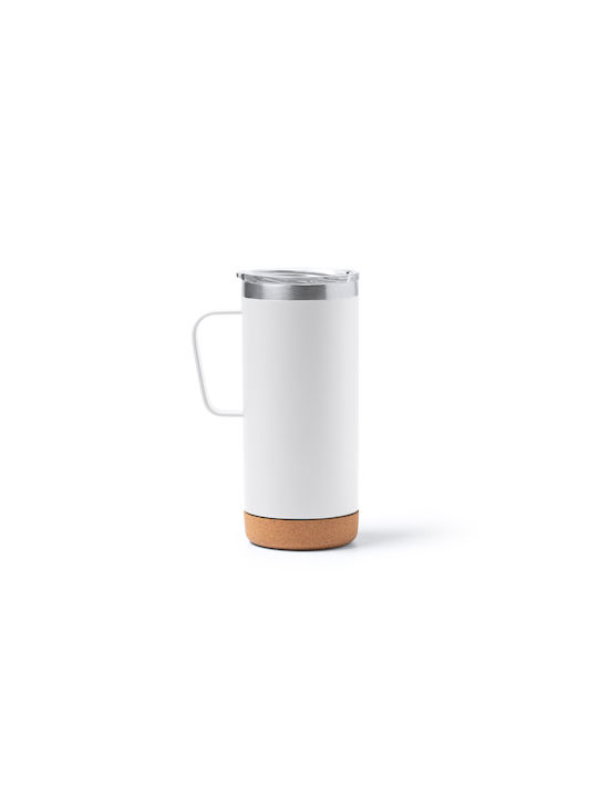 Glas aus Metall in Weiß Farbe 600ml