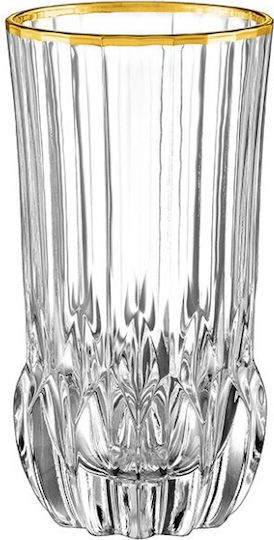 RCR Set of Glasses Water made of Crystal in Gold Color 400ml 6pcs
