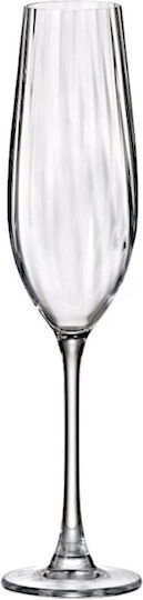 Bohemia Set of Glasses Champagne / White Wine made of Crystal Stemmed 260ml 6pcs