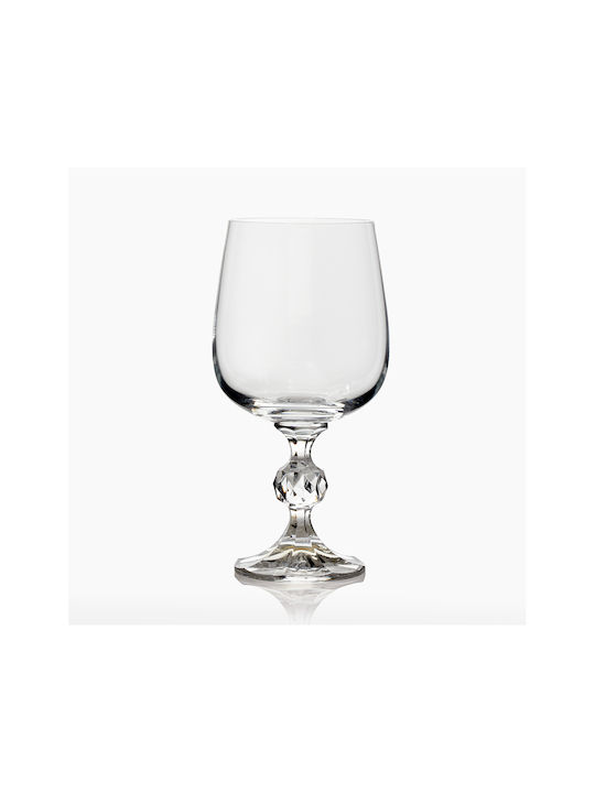 Crystalite Bohemia Set of Glasses White Wine / Water / Cocktail/Drinking / Champagne / Whiskey / Liqueur/Ouzo made of Crystal in White Color Stemmed 230ml 6pcs
