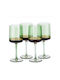 Navaris Set of Glasses White Wine / Cocktail/Drinking / Beer, μπίρας / Water made of Glass in Green Color 400ml 4pcs