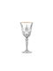 XM-Casa Set of Glasses for White Wine made of Crystal in Gold Color 210ml 6pcs