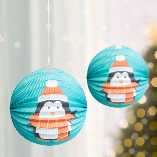 Weihnachtslaterne Pinguin Modell 25 cm