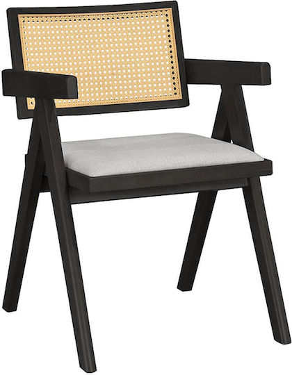 Winslow Dining Room Wooden Chair Black-grey 56x63x80cm 2pcs