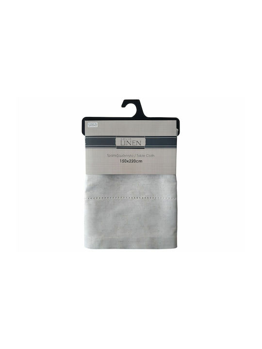 Ionion Tablecloth Linen Solid Linen Gray 220x150cm