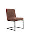 Evita Dining Room Metallic Chair Taupe 50x47x85cm 2pcs