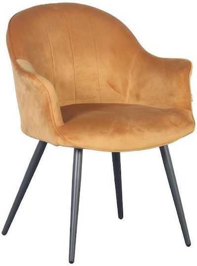 Dining Room Fabric Chair Μουσταρδί 65x65x83cm 2pcs