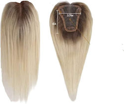 Damen Topper Toupé Korkyfis Maillion Fysiaki Tricha Full Lace Rammé Diafaneia Xanthó Ombre Skouri Riza 12 Inches