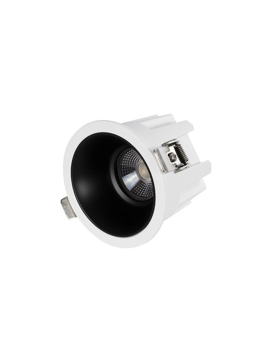GloboStar Metallic Recessed Spot with Integrated LED and Natural White Light White 8x8cm. 1pcs