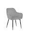 Noor Scaune Sala de mese Catifelate Catifea gri 2buc 58x58x86buc