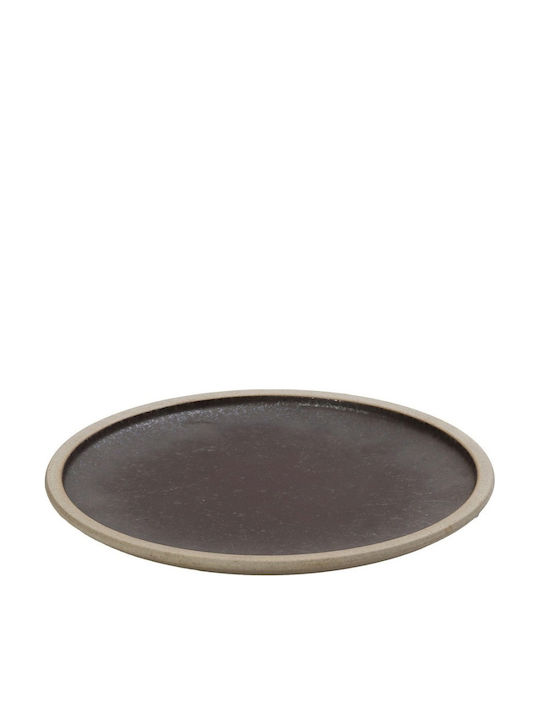Espiel Farfurie întinsă Farfurie joasă din Porțelan Bej cu Diametru 26.2cm