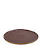 Espiel Calabria Pink Plate Shallow Ceramic Pink with Diameter 28.6cm 6pcs