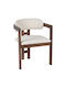 Winsor Stühle Speisesaal Beige-walnut 2Stück 58.5x51x76cm