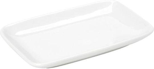 Espiel Plate Shallow Rectangular made of Porcelain White 14.5x9.3cm
