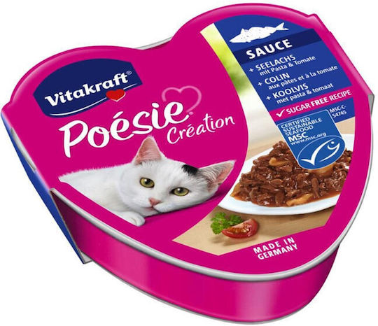 Vitakraft Poesie Creation Nassfutter für Katzen in Dose mit Kabeljau 5x85gr