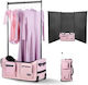 Vevor Sack Voyage Pink with Wheels Fabric