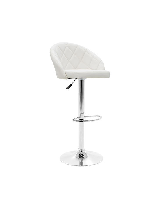 Bar Stools with Backrest Metallic Balina White ...