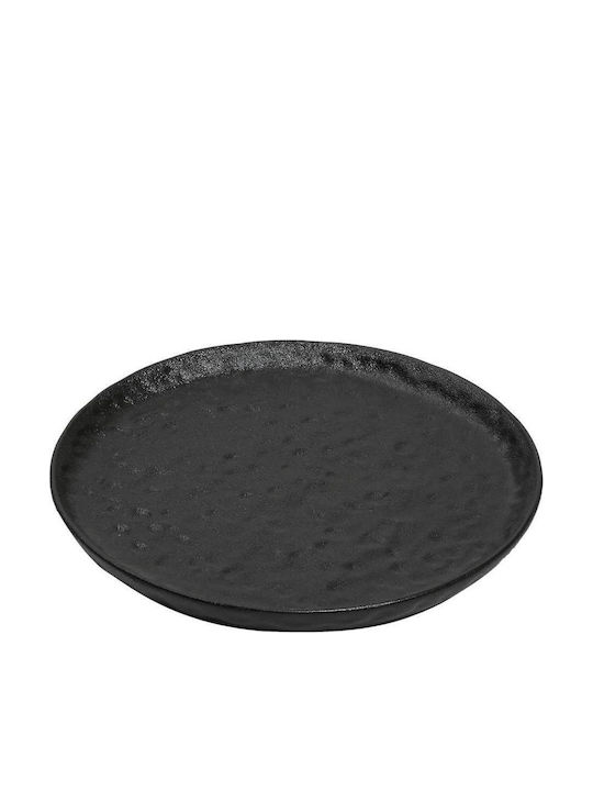 Espiel Lava Plate Shallow Ceramic Black with Diameter 27cm