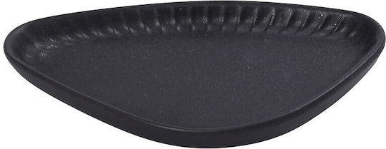 Espiel Gobi Plate Shallow Triangle made of Porcelain Black 20x11cm 6pcs