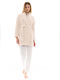 Pink Label Зимна Дамска Халат White