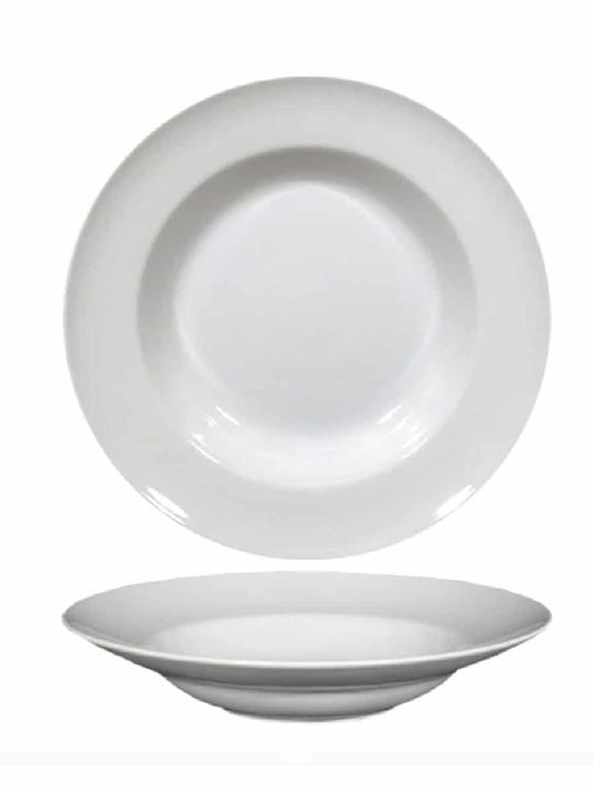 Saturnia Napoli Plate Soup made of Porcelain White with Diameter 30.5cm 6pcs