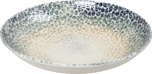 Espiel Lizard Deep Serving Plate Porcelain Orange with Diameter 23.5cm 6 Pieces