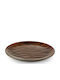 Espiel Hybrid Servierplatte Untiefe aus Melamin CHESTNUT mit Durchmesser 28cm 6 Stück