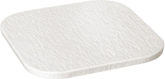 Espiel Siders Plate Shallow Square made of Porcelain White 20.3x20.3cm