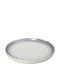 Espiel Canvas Plate Shallow made of Porcelain Gray 30cm 6pcs