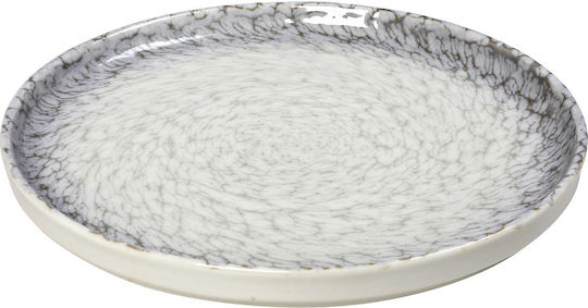 Espiel Canvas Plate Shallow made of Porcelain Gray 30cm 6pcs