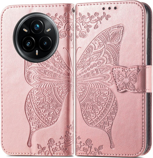 Husă Capac Realme 14 Pro+ 5g Butterfly Roz Roz Auriu