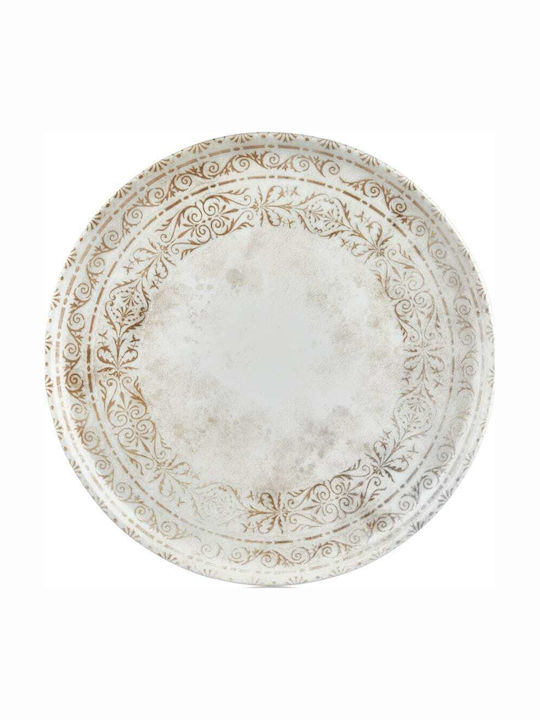 By Bone Antico Plate Shallow made of Porcelain Beige with Diameter 27cm 12pcs