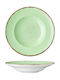 Lukanda 360 Plate Pasta made of Porcelain Green with Diameter 27cm 6pcs