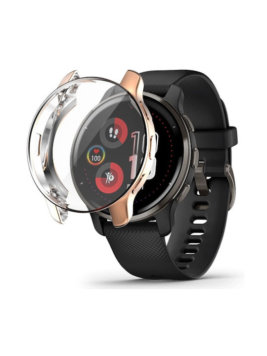 2 1 Θήκη Σιλικονούχο Κάλυμμα Οθόνης Garmin Venu 2 Plus Ροζ Χρυσό 2 1 Θήκη Σιλικονούχο Κάλυμμα Οθόνης Garmin Venu 2 Plus Ροζ Χρυσό