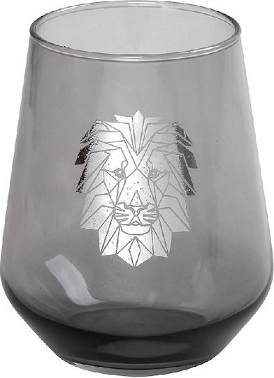 Espiel Jungle Lion Set of Glasses Whiskey made of Glass in Gray Color 425ml 6pcs