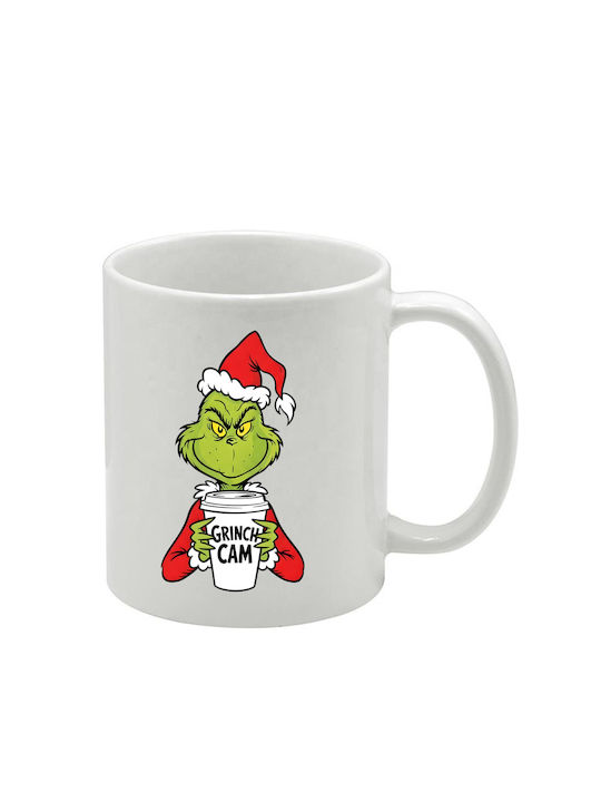 Λευκή Κούπα Χριστουγεννιάτικη Grinch