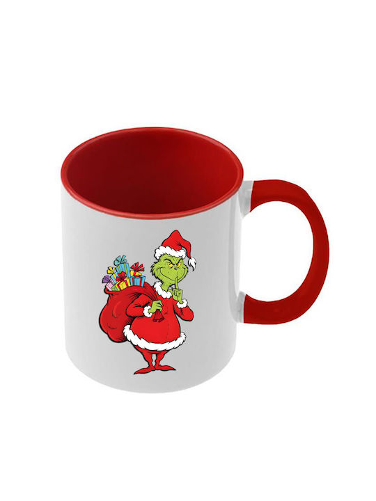 Κούπα Χριστουγεννιάτικη Grinch Κόκκινη Λαβή Εσω...