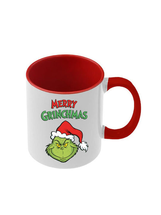 Κούπα Χριστουγεννιάτικη Grinch Κόκκινη Λαβή Εσω...