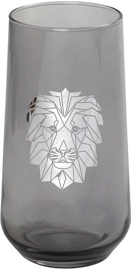 Espiel Jungle Lion Σετ Ποτήρια Νερού από Μέταλλο Ασημί 470ml RAB618K6 6τμχ