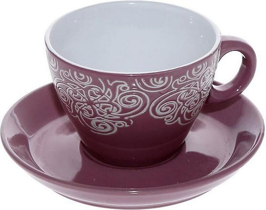 Espiel Vienna Jumbo Φλιτζάνι Cappuccino Κεραμικό Κόκκινο