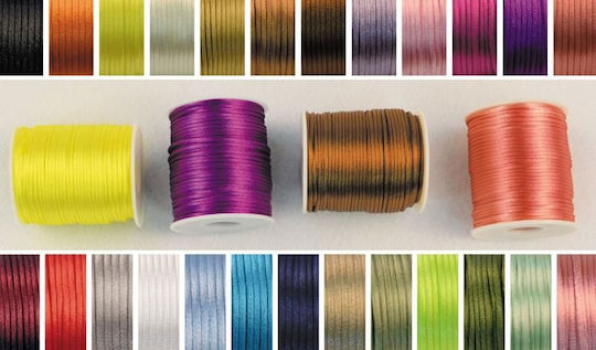 Satin Laces Mouse Tail 2mm x 100m Orange 67