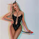 Goth Στολή Διαβολάκι – Sexy Fishnet Bodysuit Halloween & Party